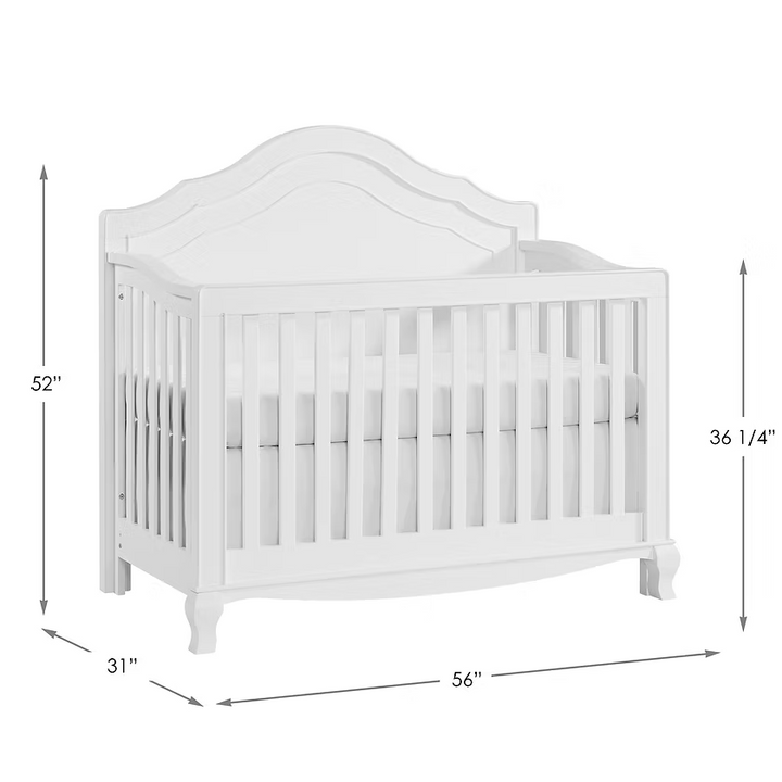 Cassie 4-in-1 Convertible Crib - Bright White