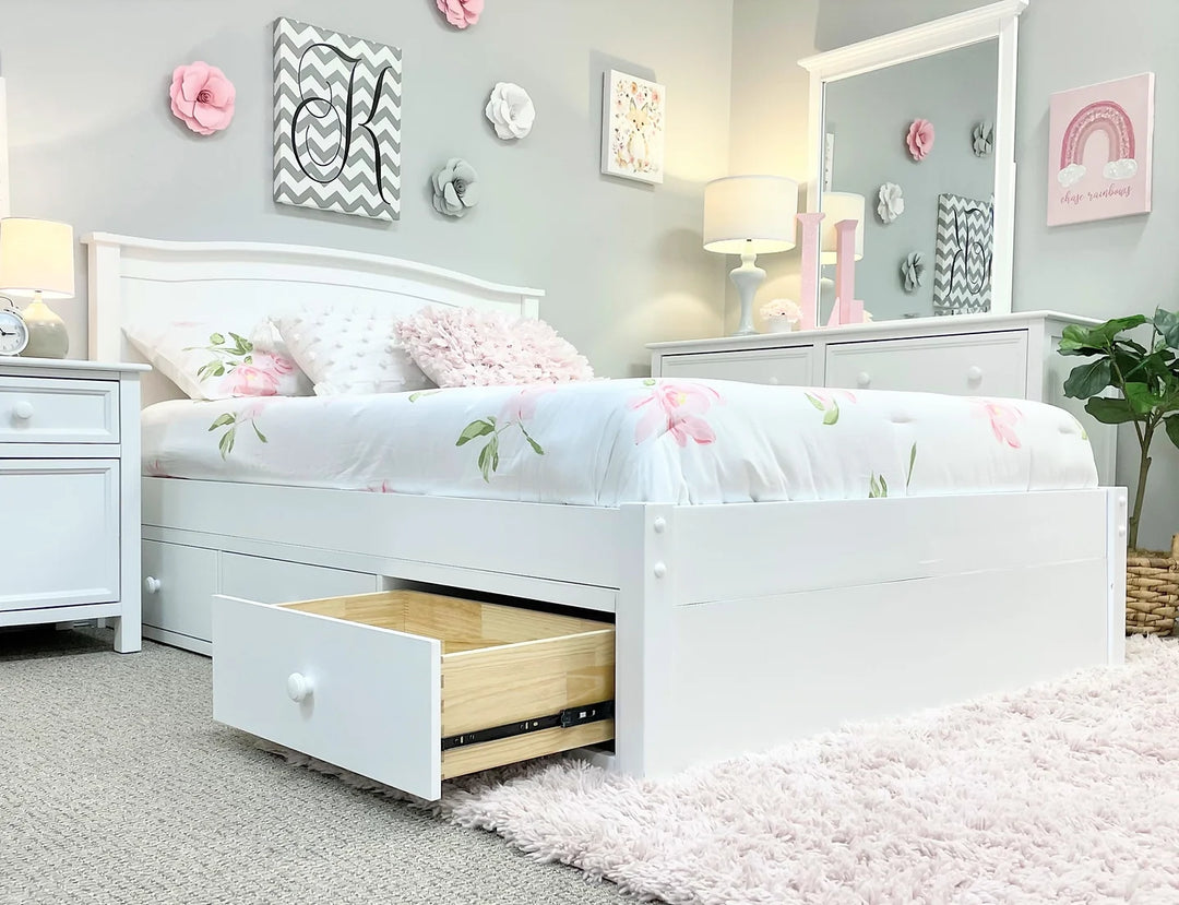 Ashton Full Platform Bed- White