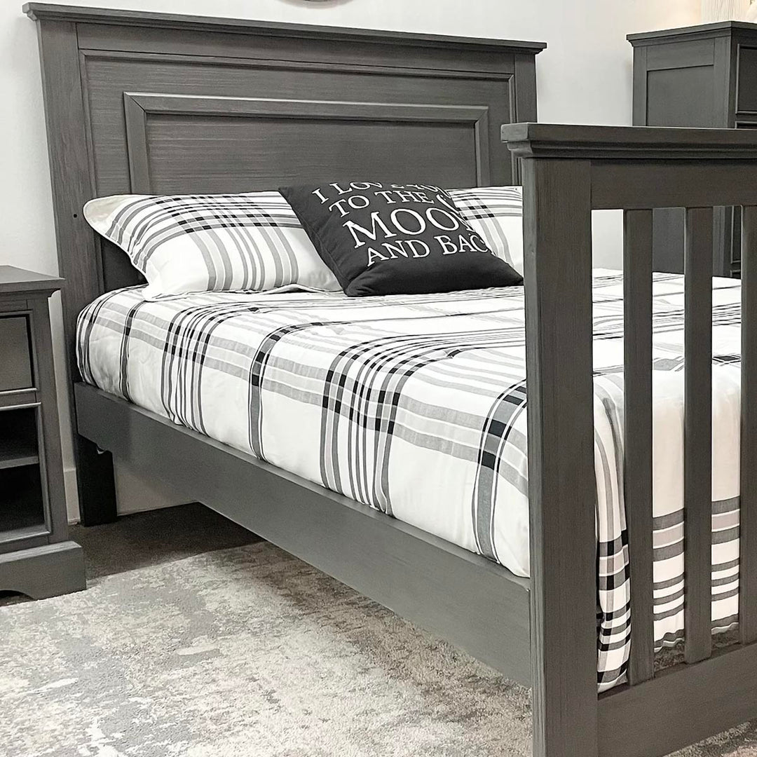 Crib Full Bed Conversion Rails Weathered Grey