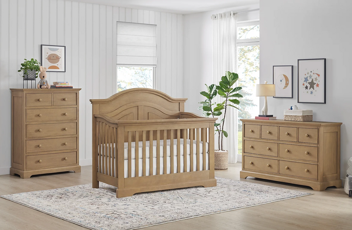 Camille Curved Convertible Crib Weathered Sand