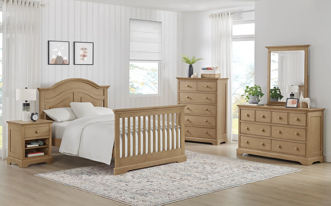 Camille Curved Convertible Crib Weathered Sand