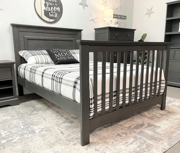 Crib Full Bed Conversion Rails Weathered Grey