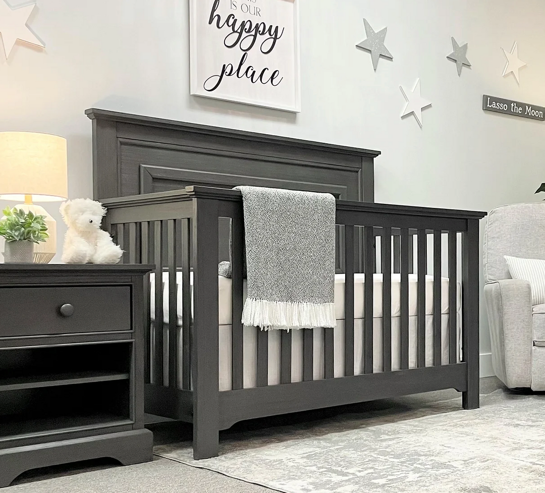 William Straight Panel Convertible Crib Weathered Grey