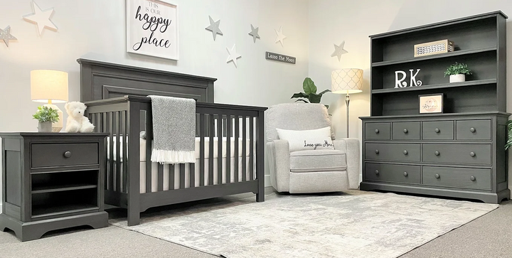 William Straight Panel Convertible Crib Weathered Grey