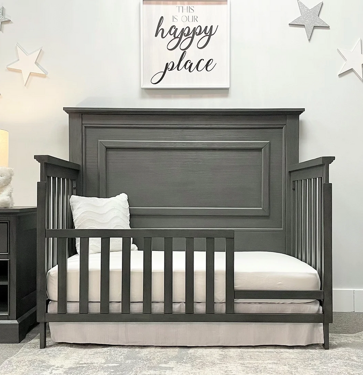 William Straight Panel Convertible Crib Weathered Grey