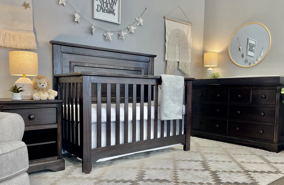 William Straight Panel Convertible Crib Weathered Espresso