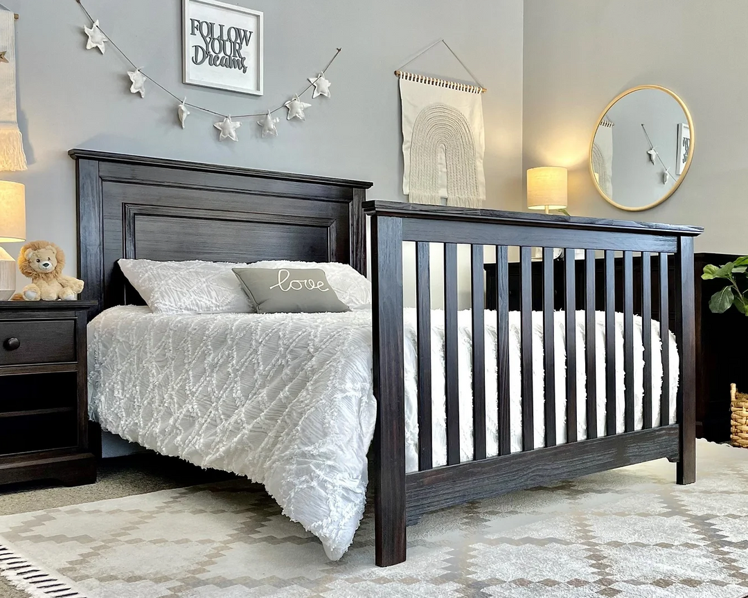 William Straight Panel Convertible Crib Weathered Espresso