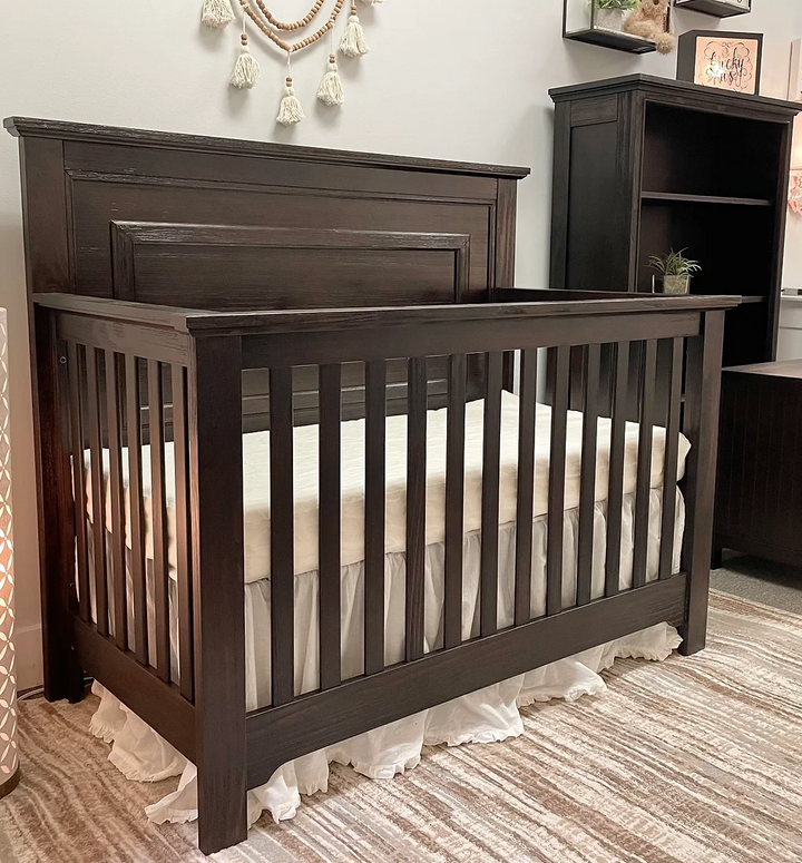 William Straight Panel Convertible Crib Weathered Espresso