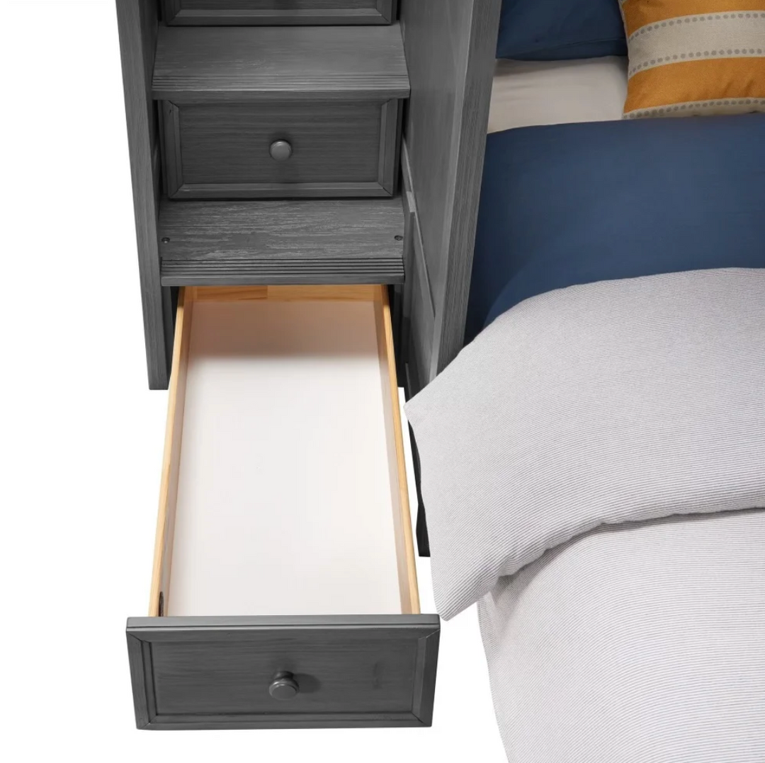 Full Multifunction Loft Bed - Weathered Grey