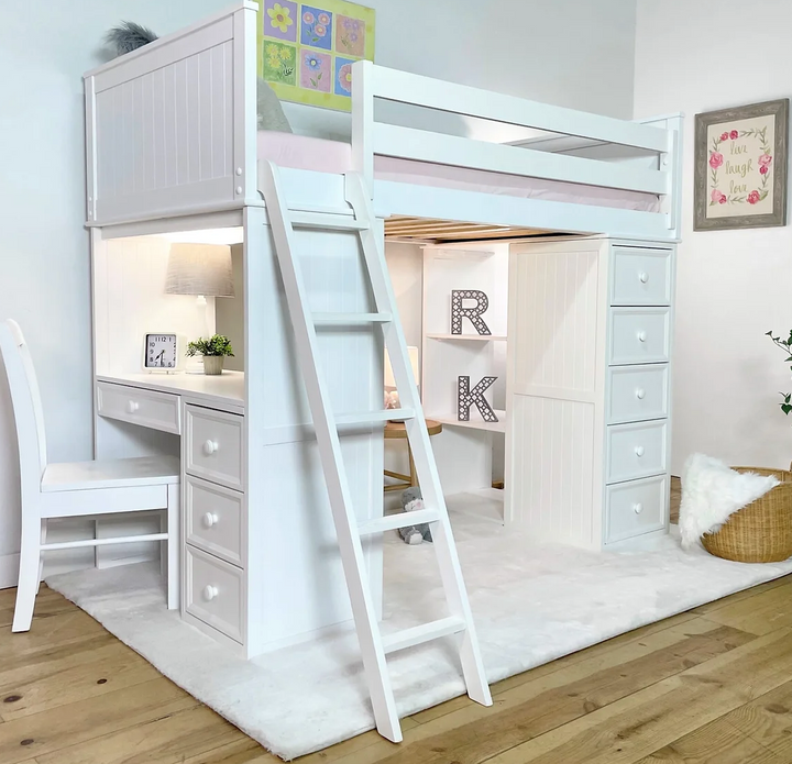 Twin Student Loft White