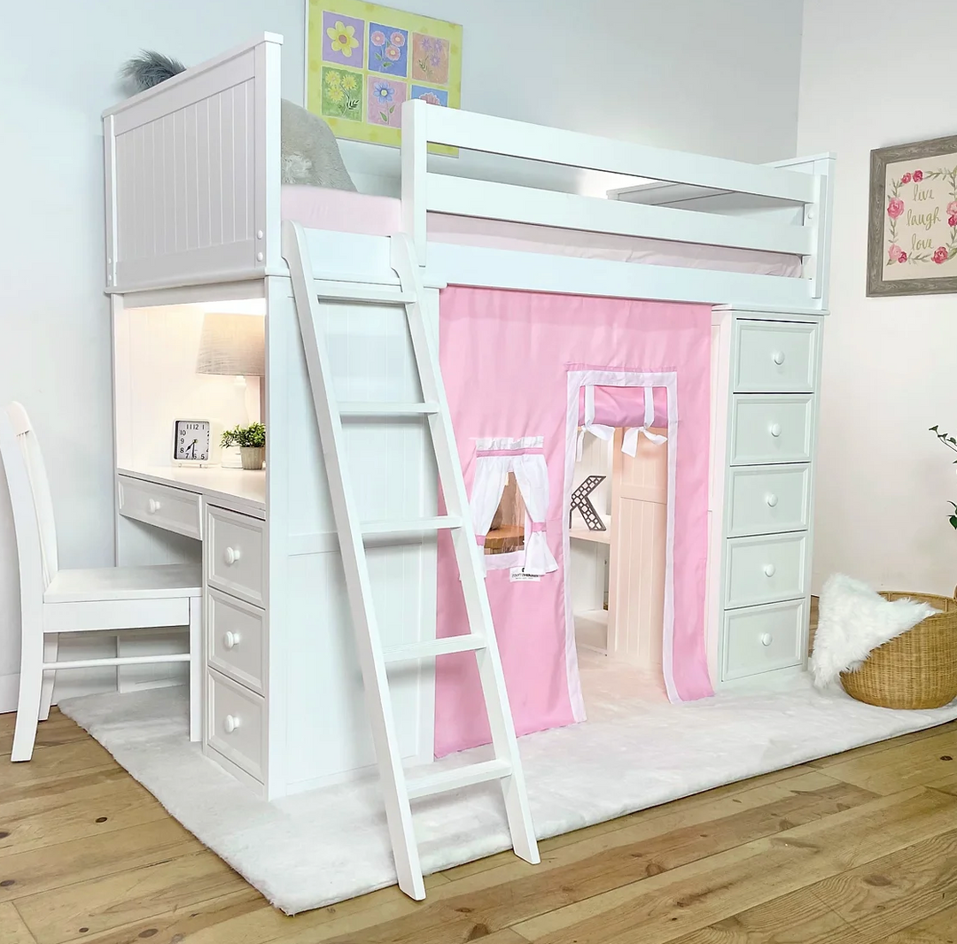 Twin Student Loft White