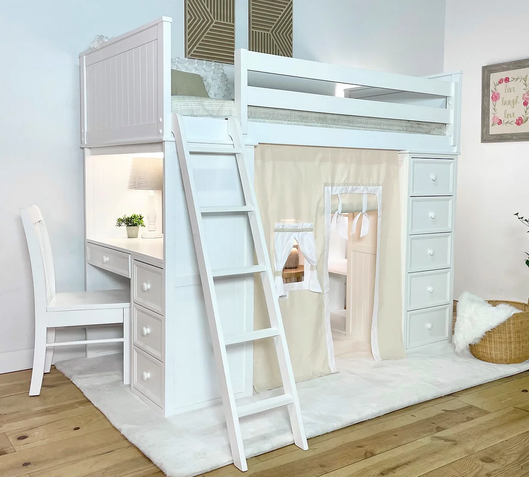 Twin Student Loft White