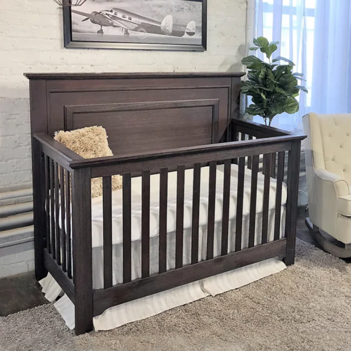 William Straight Panel Convertible Crib Weathered Espresso