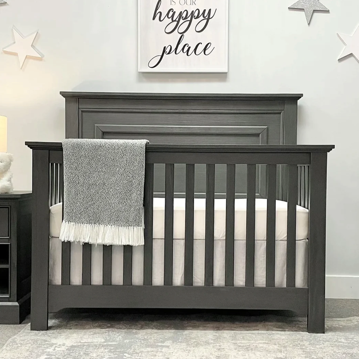 William Straight Panel Convertible Crib Weathered Grey